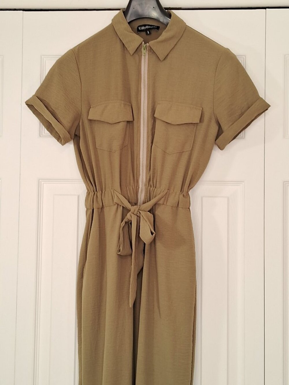 EillyBazar Khaki Utility Jumpsuit